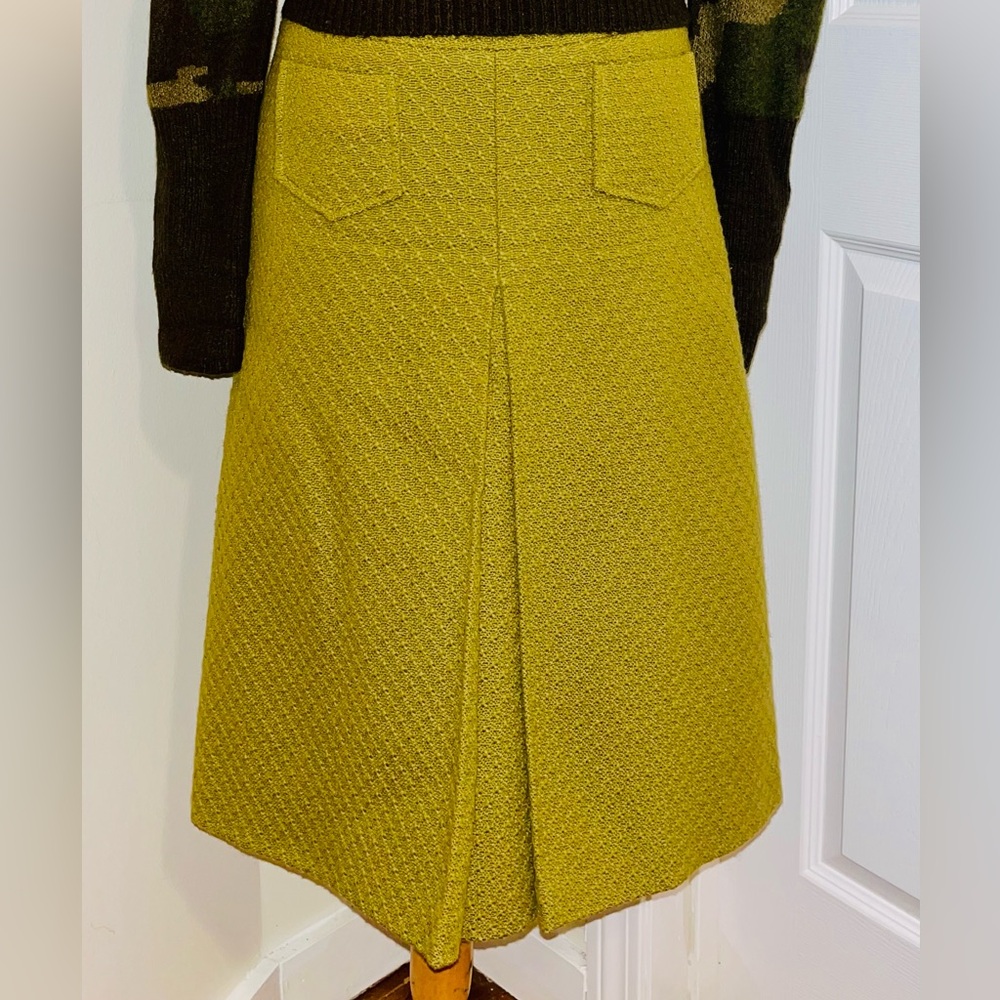 Barneys New York Mustard A-Line Skirt